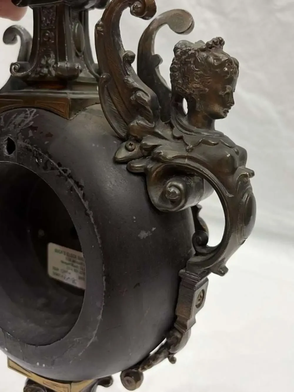 Vintage Westwood Chadwick Wall Clock Brass Cherubs Germany Working